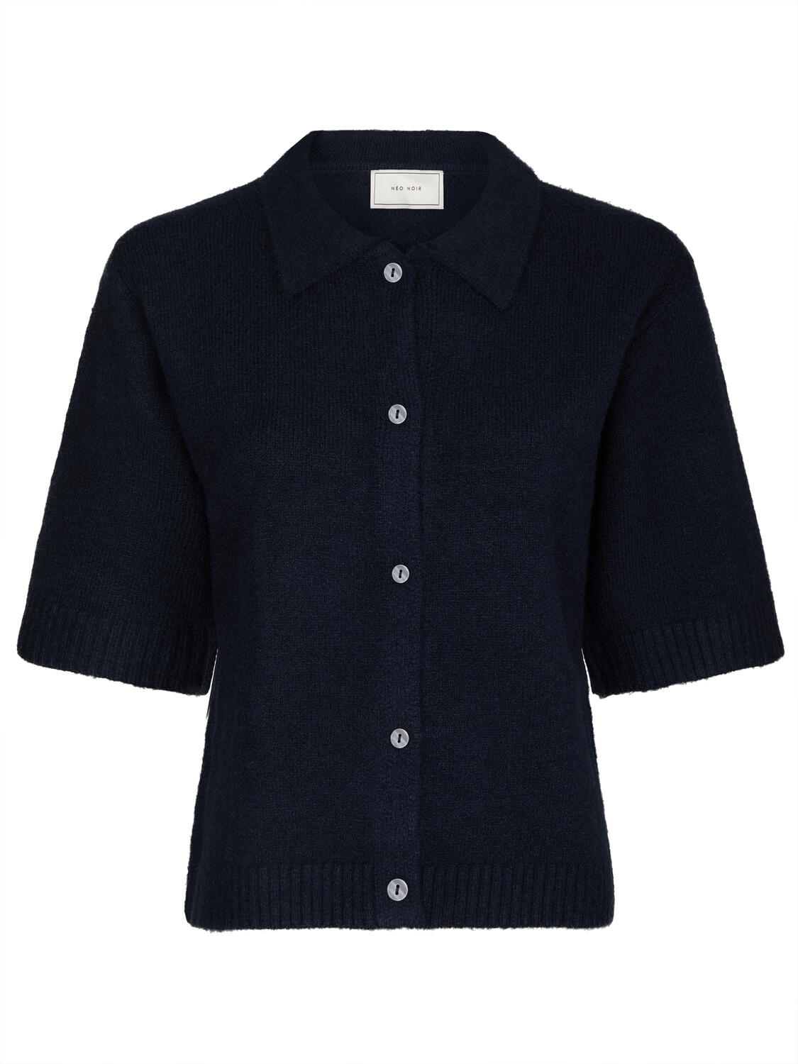 Cunna strikket polotrøje - Navy